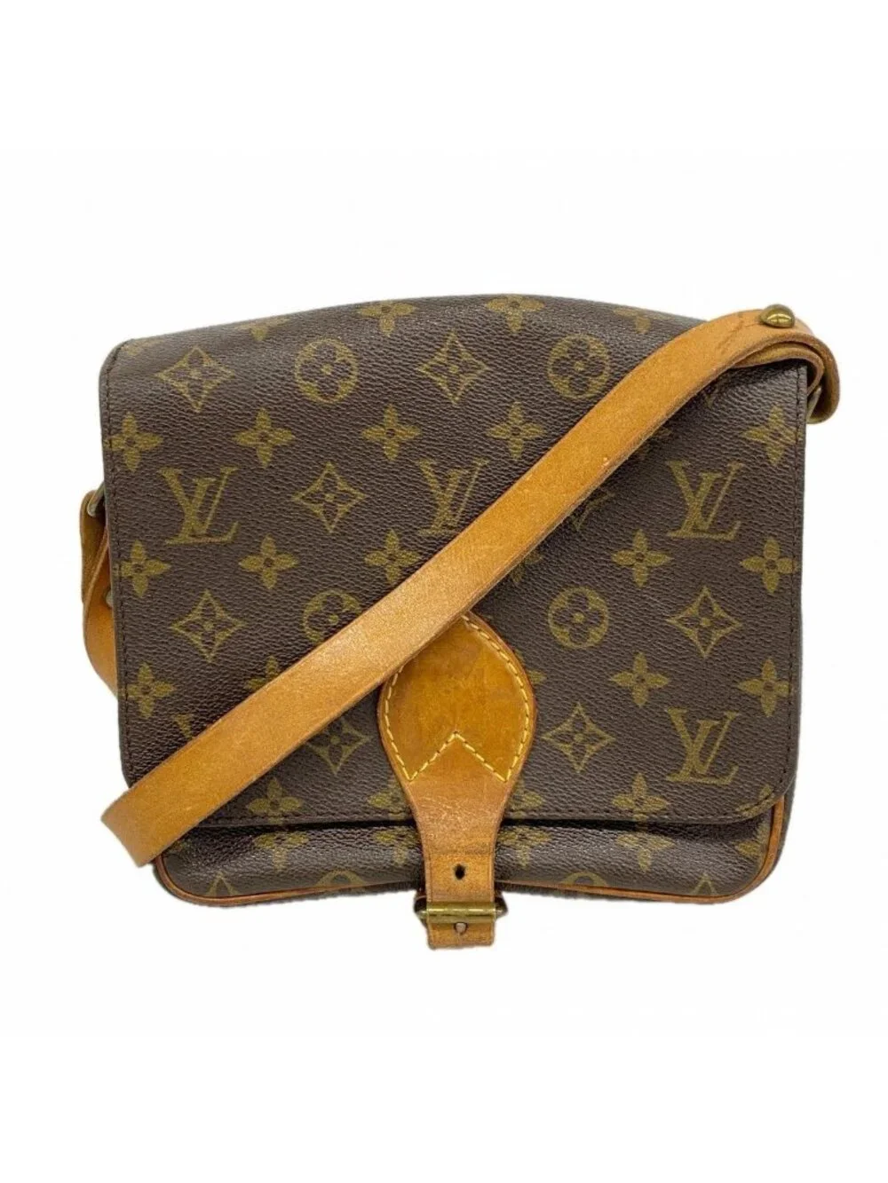 Louis Vuitton Shoulder Bag Monogram Cartouchiere MM Brown